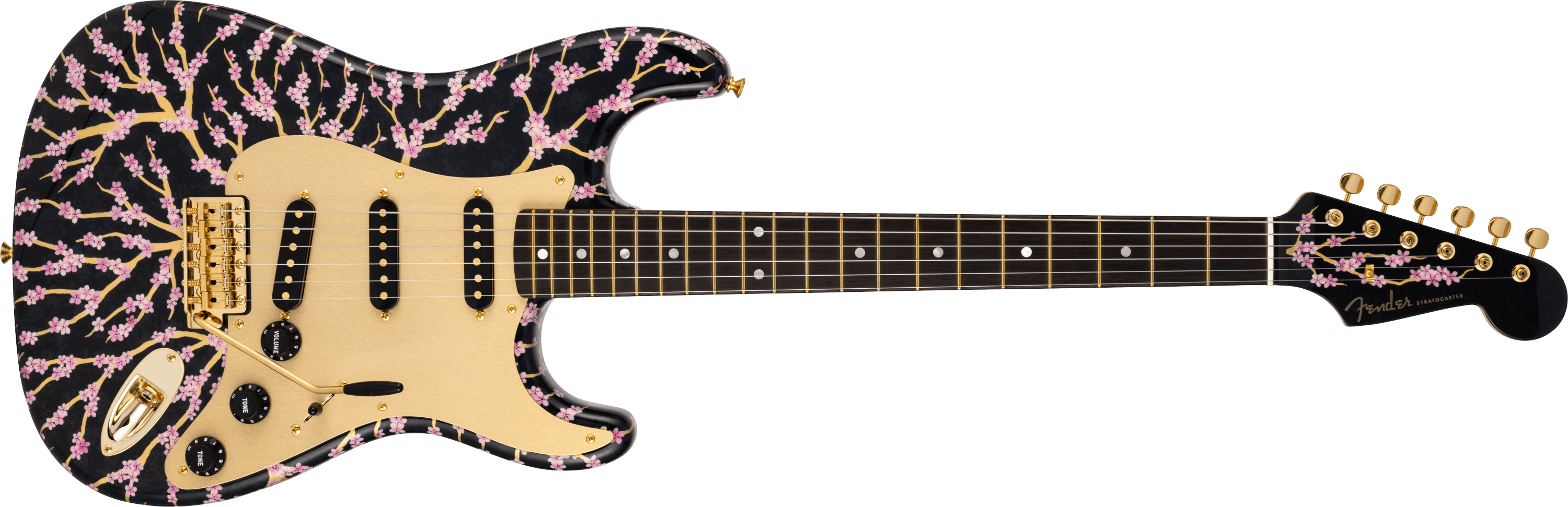 DAVID BROWN MASTER BUILT ARTWORK CHERRY BLOSSOMS STRATOCASTER® NOS
